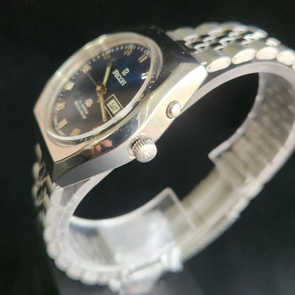 Vintage Ricoh R31 Blue Face Automatic 21 Jewels Jubliee Bracelet Men's Wrist Watch S148