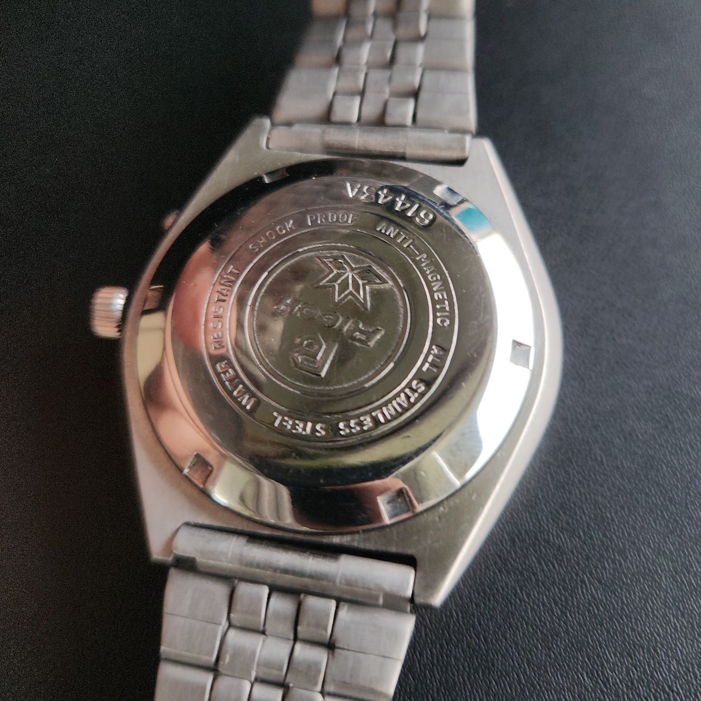 Vintage Ricoh R31 Blue Face Automatic 21 Jewels Jubliee Bracelet Men's Wrist Watch S148