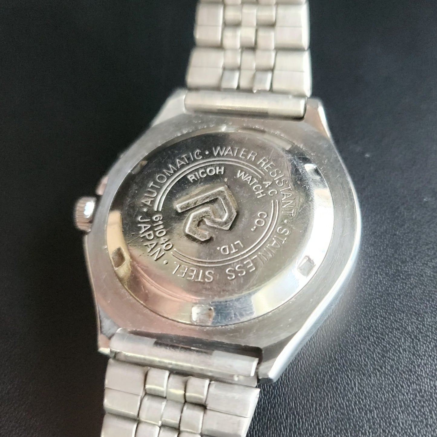 Vintage Ricoh R31 Blue Face Automatic 21 Jewels Jubliee Bracelet Men's Wrist Watch S149