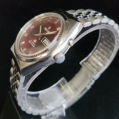 Vintage Ricoh R31 Red Face Automatic 21 Jewels Jubliee Bracelet Men's Wrist Watch S150
