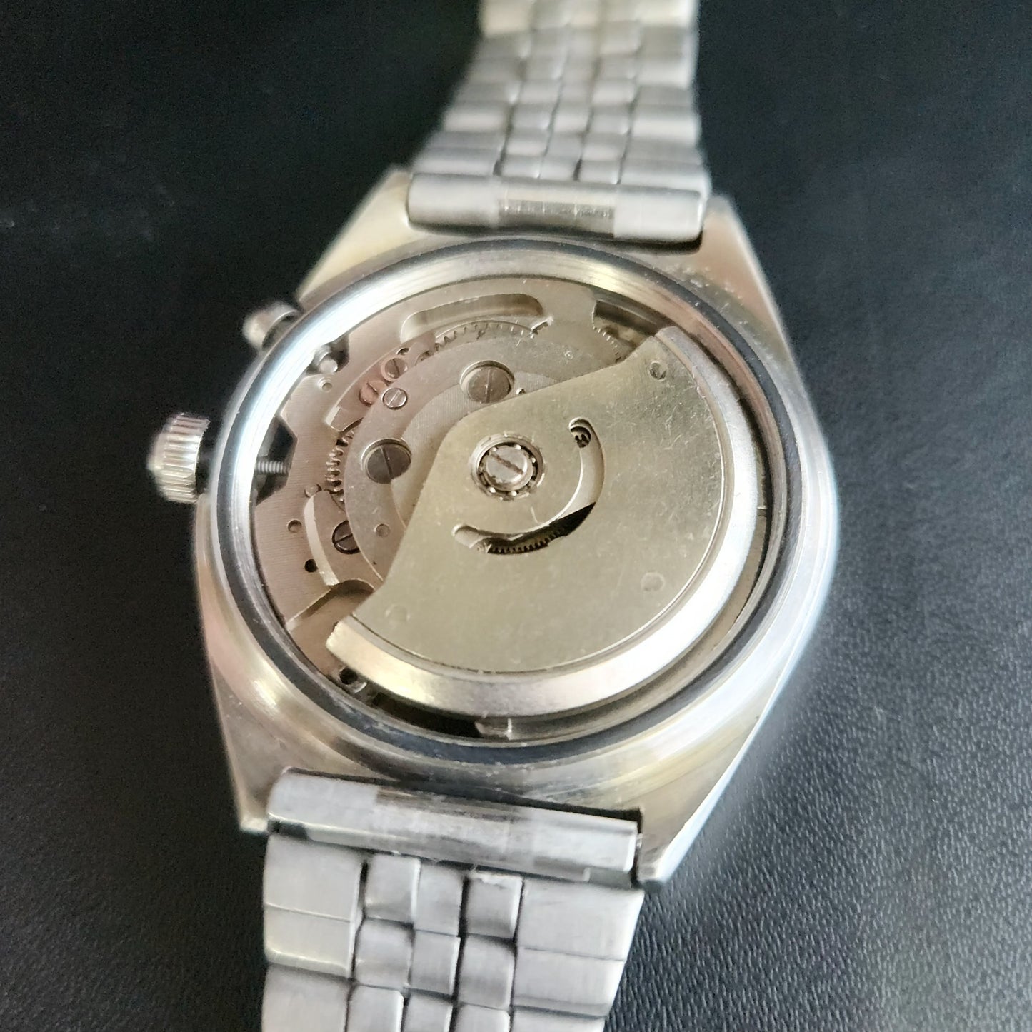 Vintage Ricoh R31 Red Face Automatic 21 Jewels Jubliee Bracelet Men's Wrist Watch S150
