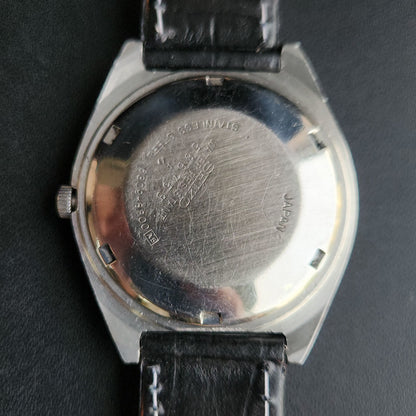 Vintage 1985 Original Seiko 5 Automatic 6309-8800 White Face Black Band 17 Jewels Day-Date Japanese Men's Wrist Watch S162