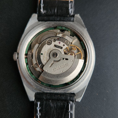 Vintage 1985 Original Seiko 5 Automatic 6309-8800 White Face Black Band 17 Jewels Day-Date Japanese Men's Wrist Watch S162