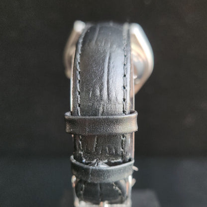 Vintage 1984 Original Seiko 5 Automatic 6309-876J Grey Face Black Band 17 Jewels Day-Date Japanese Men's Wrist Watch S165