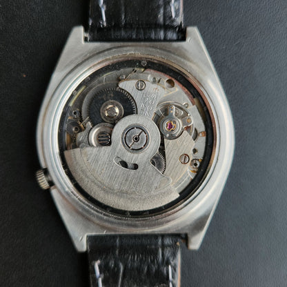Vintage 1984 Original Seiko 5 Automatic 6309-876J Grey Face Black Band 17 Jewels Day-Date Japanese Men's Wrist Watch S165
