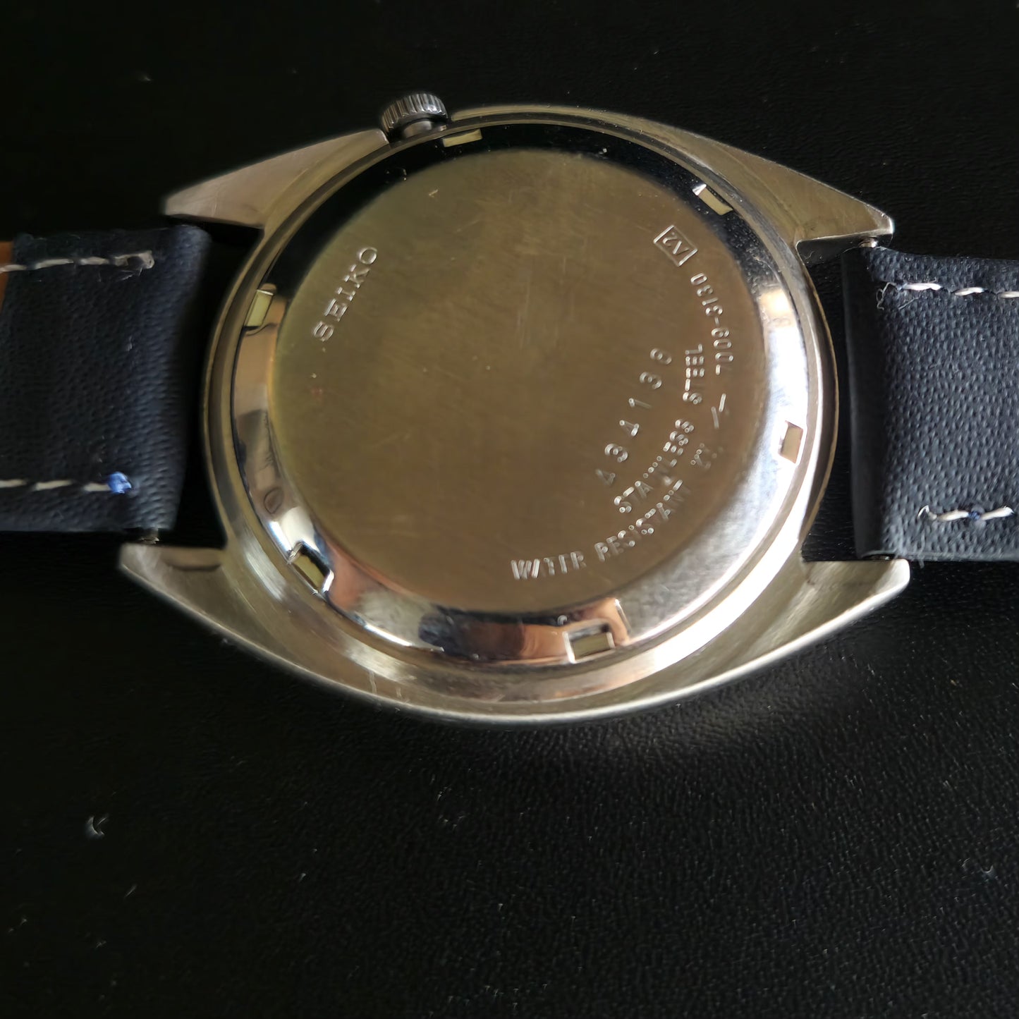 Vintage 1980 Original Seiko 5 Automatic 7009-3130 Black Face 17 Jewels Day-Date Japanese Men's Wrist Watch OG3
