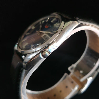 Vintage 1980 Original Seiko 5 Automatic 7019-5330 black face 21 Jewels Day-Date Japanese Men's Wrist Watch OG11