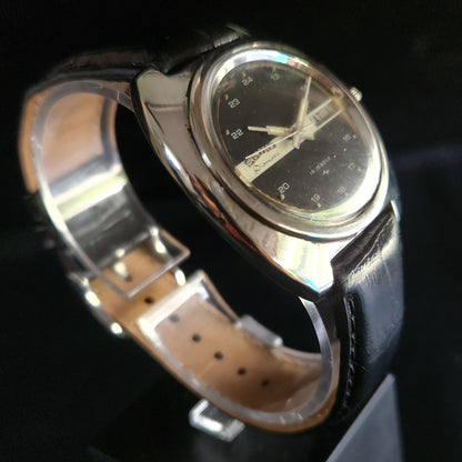 Vintage 1980 Original Seiko 5 Automatic 7006-7090 black face 19 Jewels Day-Date Japanese Men's Wrist Watch OG12
