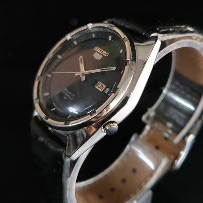 Vintage 1980 Original Seiko 5 Automatic 7019-8080 Grey face 21 Jewels Day-Date Japanese Men's Wrist Watch OG16
