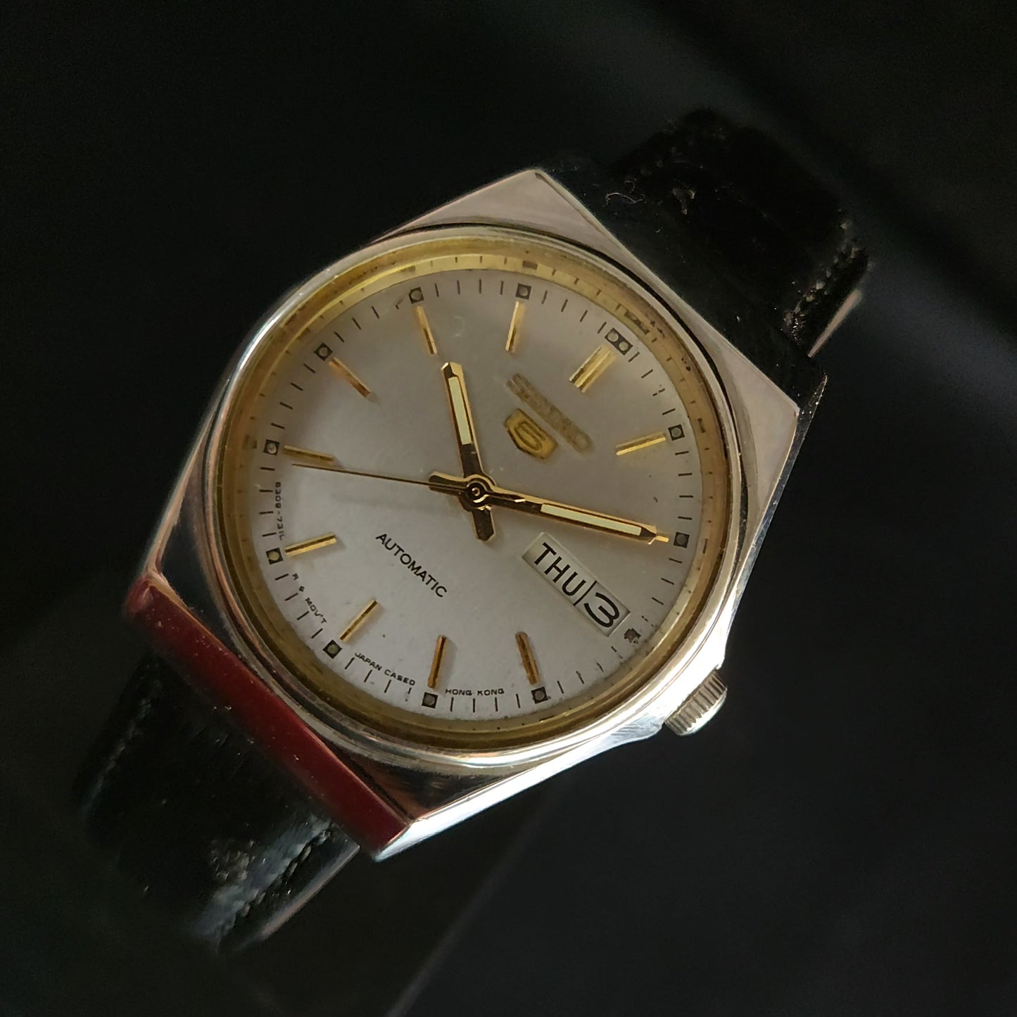 Vintage 1980 Original Seiko 5 Automatic 6309-7270 Grey face 17 Jewels Day-Date Japanese Men's Wrist Watch OG19