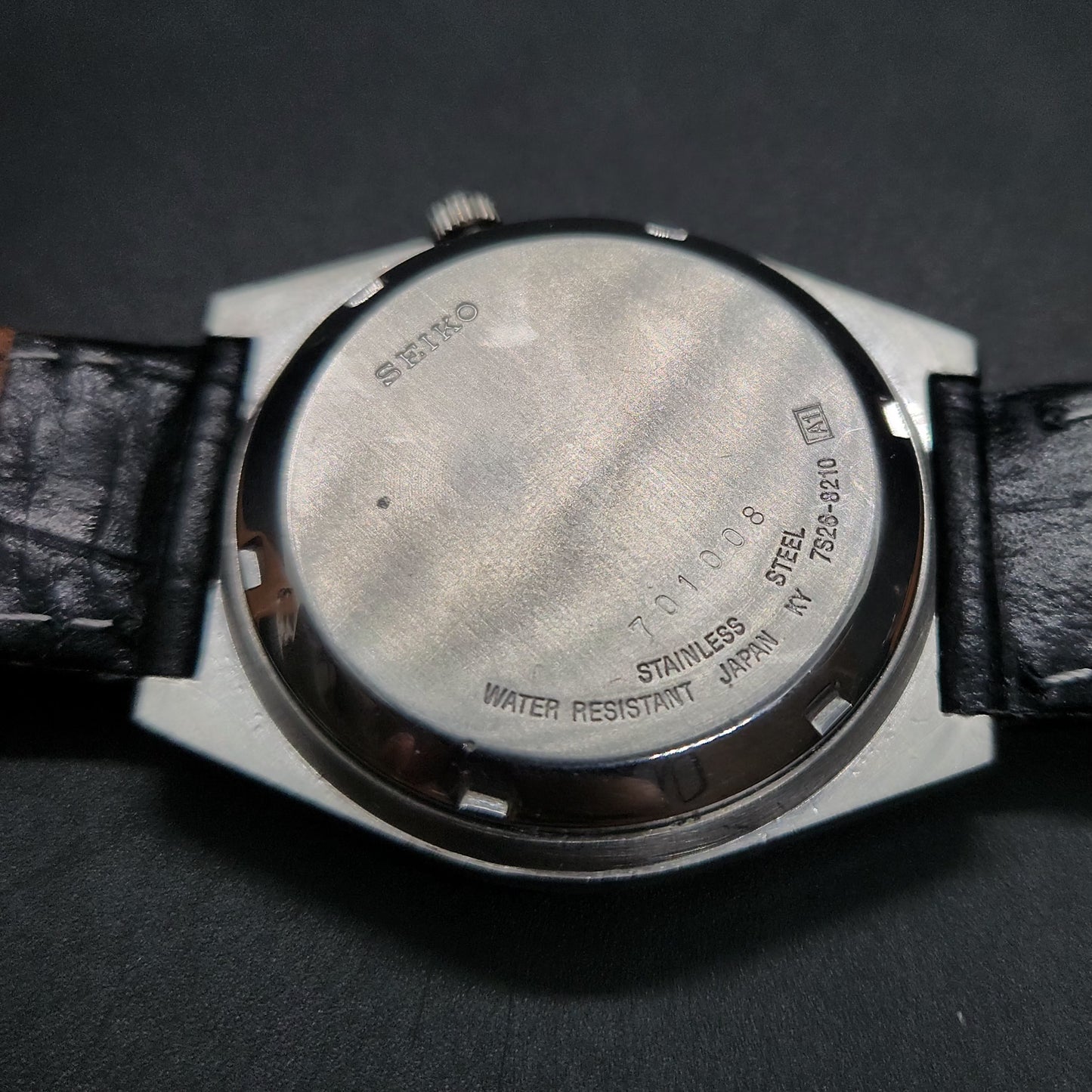 Vintage 1980 Original Seiko 5 Automatic 7s26-8210 silver face 21 Jewels Day-Date Japanese Men's Wrist Watch OG23
