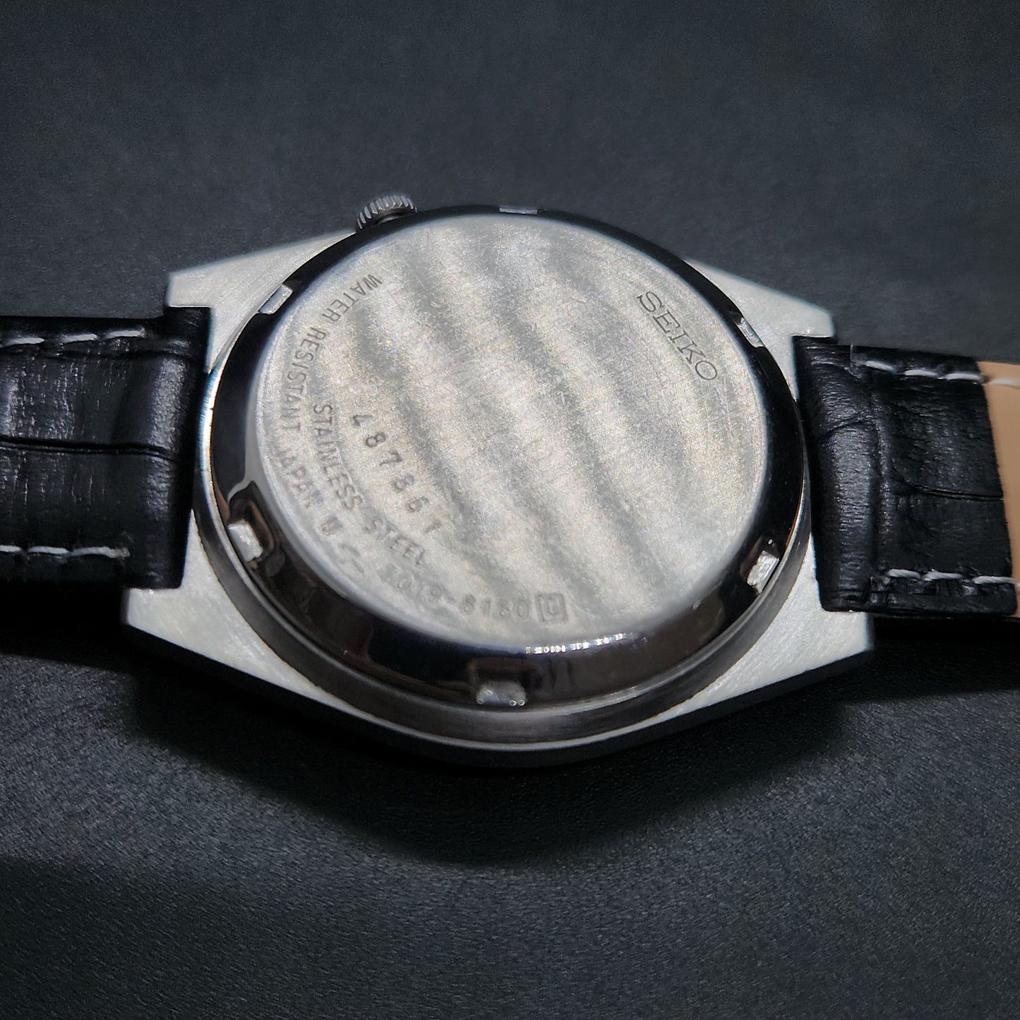 Vintage 1980 Original Seiko 5 Automatic 7019-8180 Silver face 21 Jewels Day-Date Japanese Men's Wrist Watch OG25