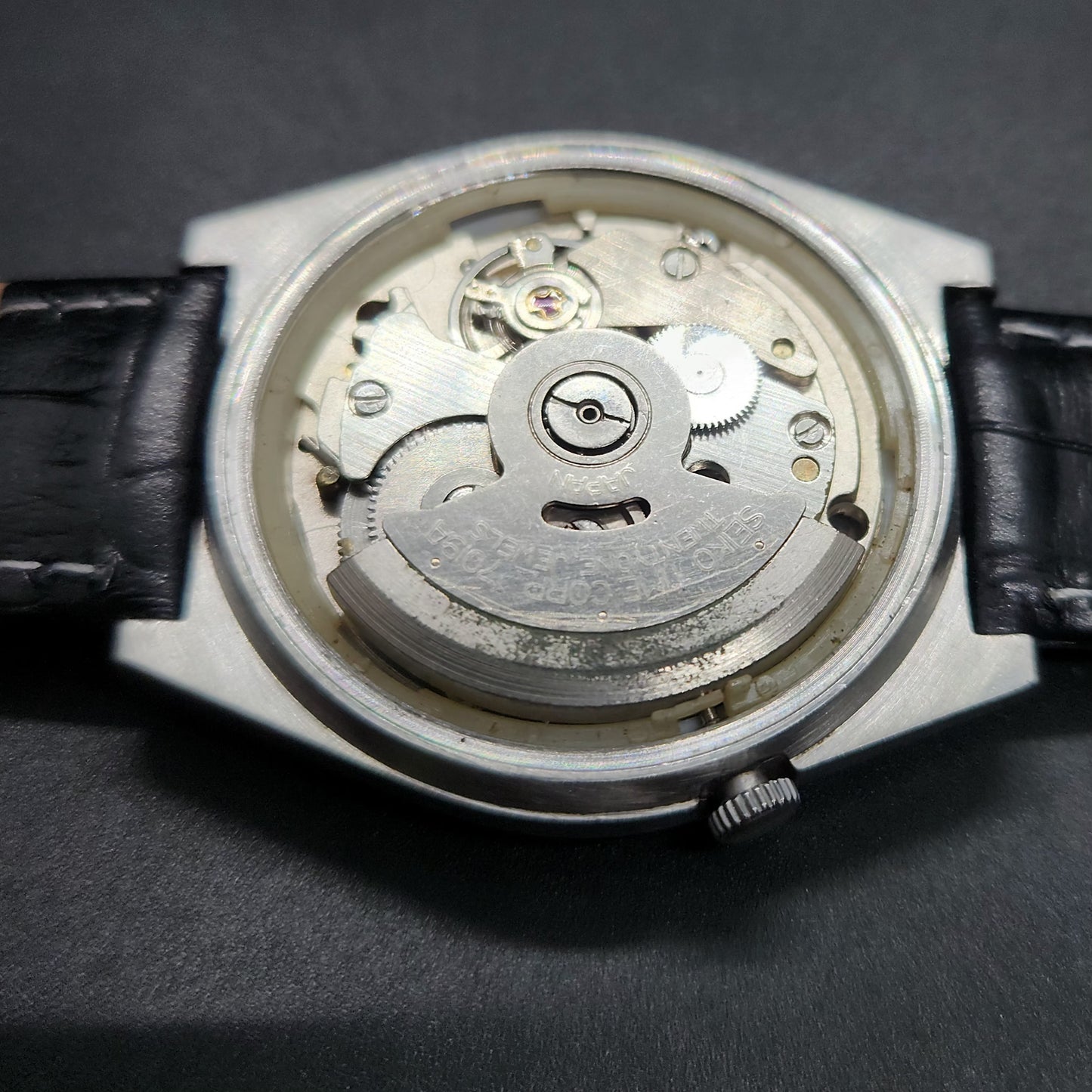 Vintage 1980 Original Seiko 5 Automatic 7019-8180 Silver face 21 Jewels Day-Date Japanese Men's Wrist Watch OG25