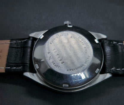 Vintage 1980 Original Seiko 5 Automatic 6309-6240 black face 17 Jewels Day-Date Japanese Men's Wrist Watch OG28