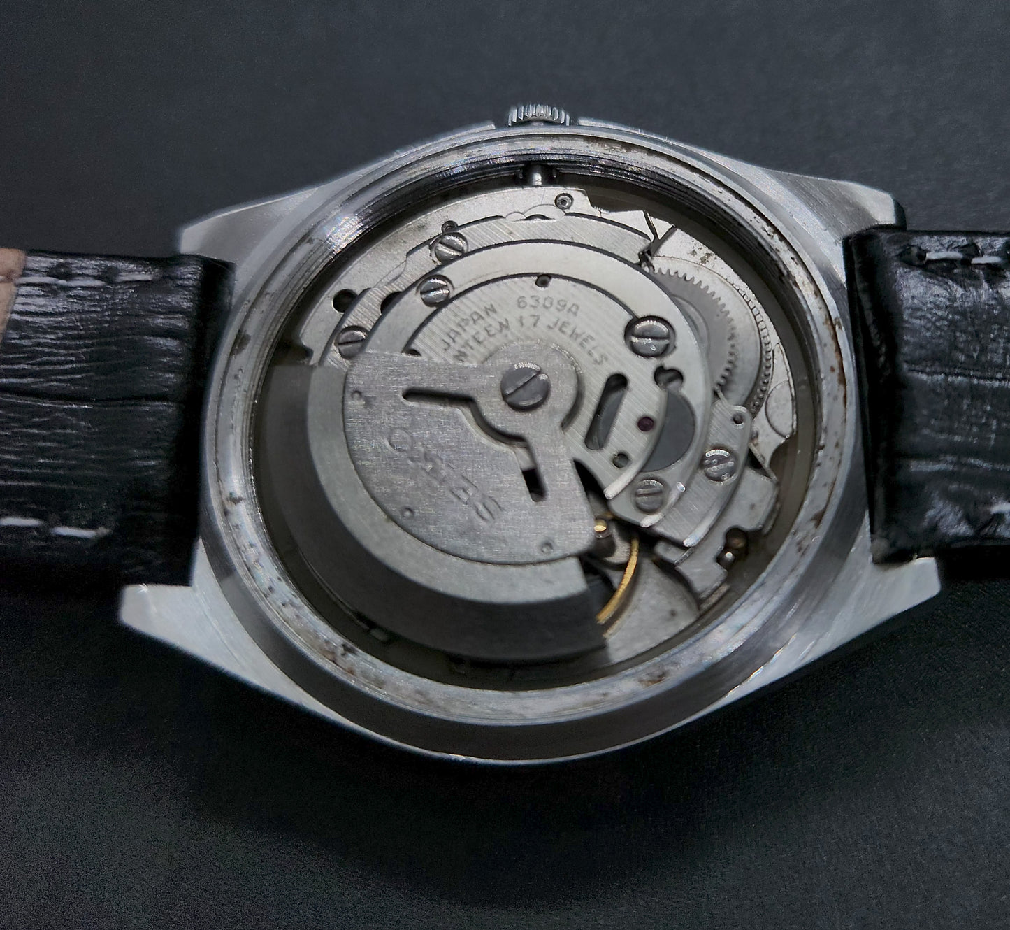 Vintage 1980 Original Seiko 5 Automatic 6309-8930 silver face 17 Jewels Day-Date Japanese Men's Wrist Watch OG31