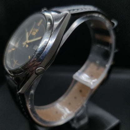 Vintage 1980 Original Seiko 5 Automatic 7009-8910 black face 17 Jewels Day-Date Japanese Men's Wrist Watch OG32