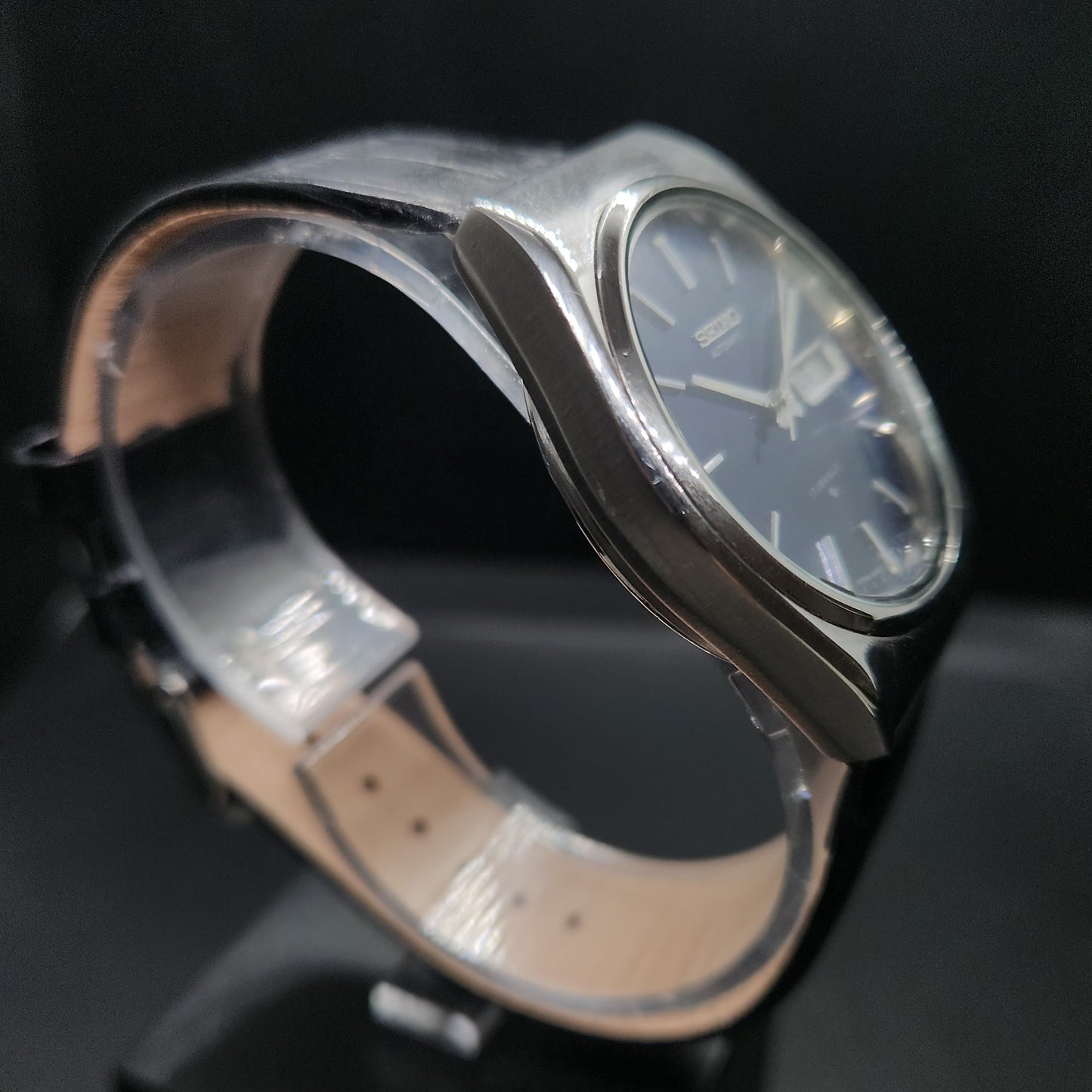 Vintage 1980 Original Seiko 5 Automatic 6309-8120 blue face 17 Jewels Day-Date Japanese Men's Wrist Watch OG38