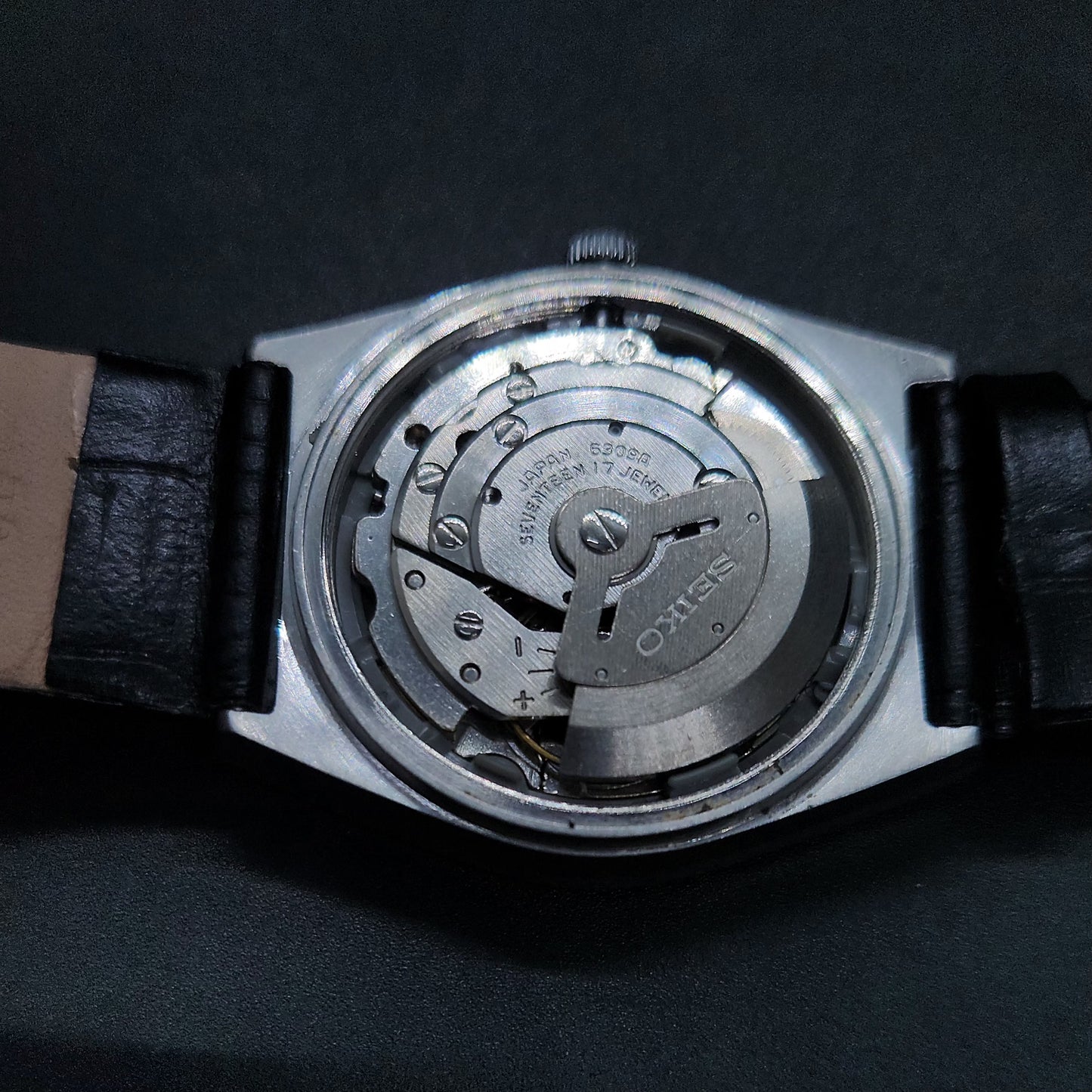 Vintage 1980 Original Seiko 5 Automatic 6309-8120 blue face 17 Jewels Day-Date Japanese Men's Wrist Watch OG38