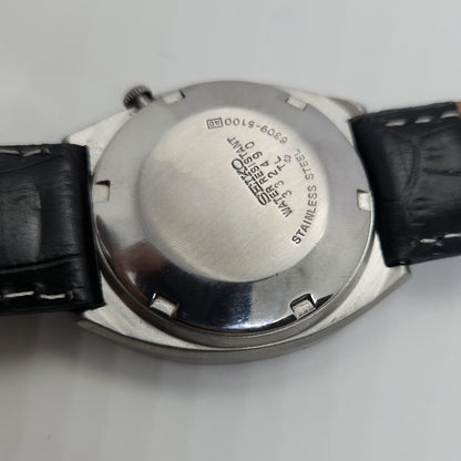 Vintage 1980 Original Seiko 5 Automatic 6309-5100 black face 17 Jewels Day-Date Japanese Men's Wrist Watch OG49