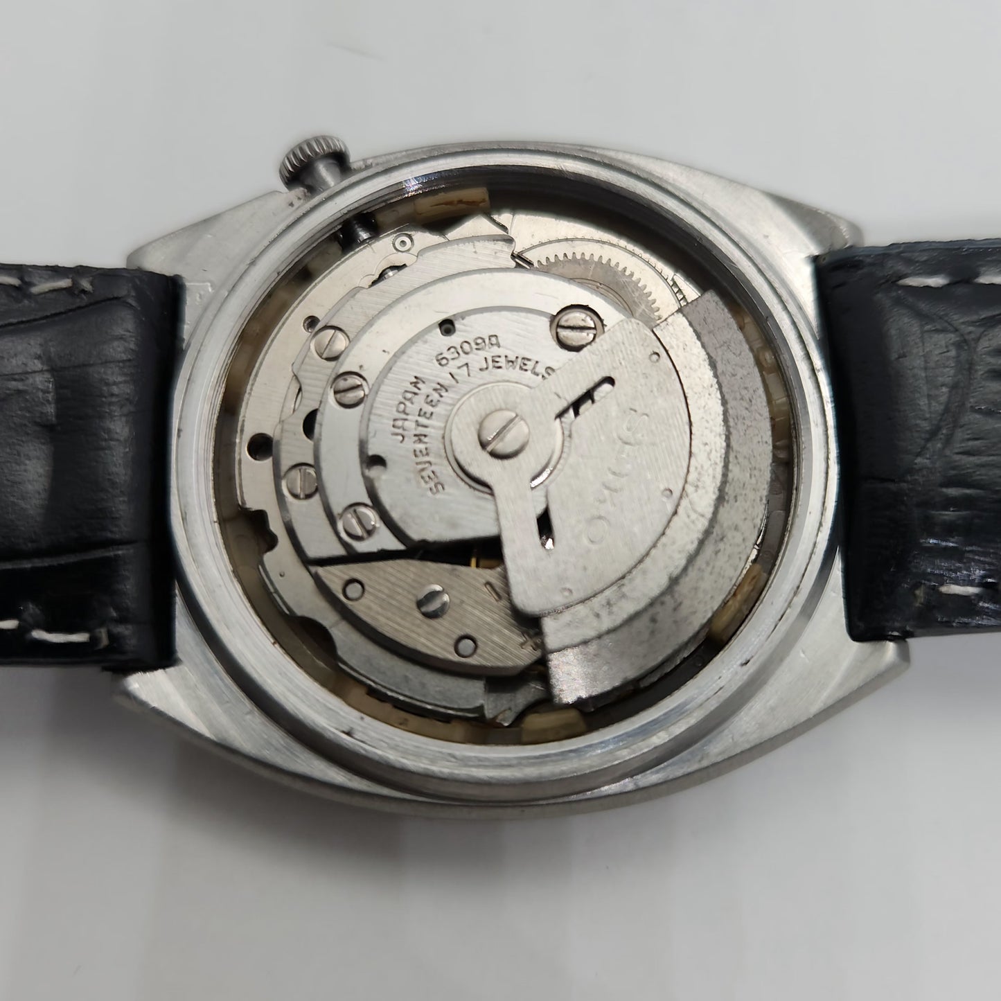 Vintage 1980 Original Seiko 5 Automatic 6309-5100 black face 17 Jewels Day-Date Japanese Men's Wrist Watch OG49