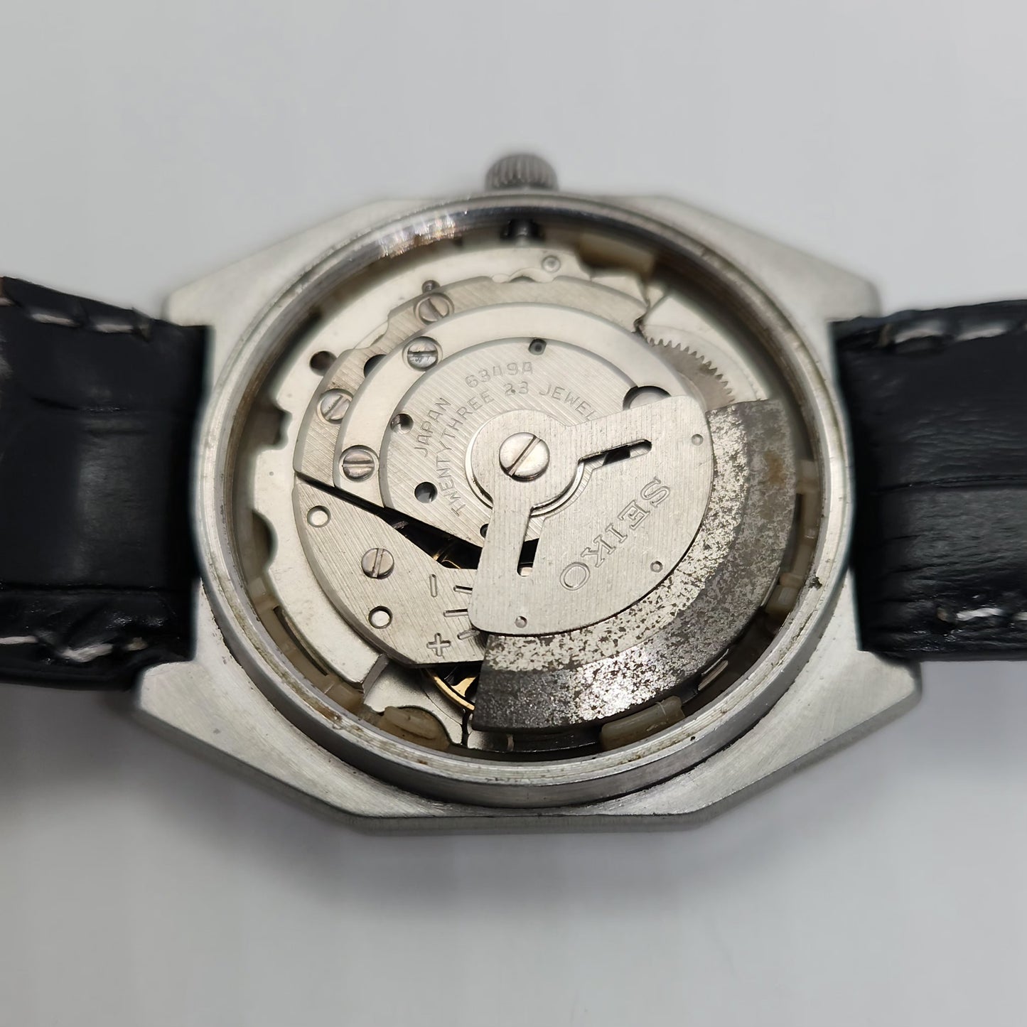 Vintage 1980 Original Seiko 5 Automatic 6349-514A black face 23 Jewels Day-Date Japanese Men's Wrist Watch OG50
