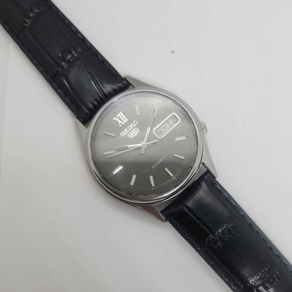 Vintage 1980 Original Seiko 5 Automatic 7009-3060 grey face 17 Jewels Day-Date Japanese Men's Wrist Watch OG52