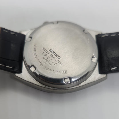 Vintage 1980 Original Seiko 5 Automatic 7009-535A black face 17 Jewels Day-Date Japanese Men's Wrist Watch OG54