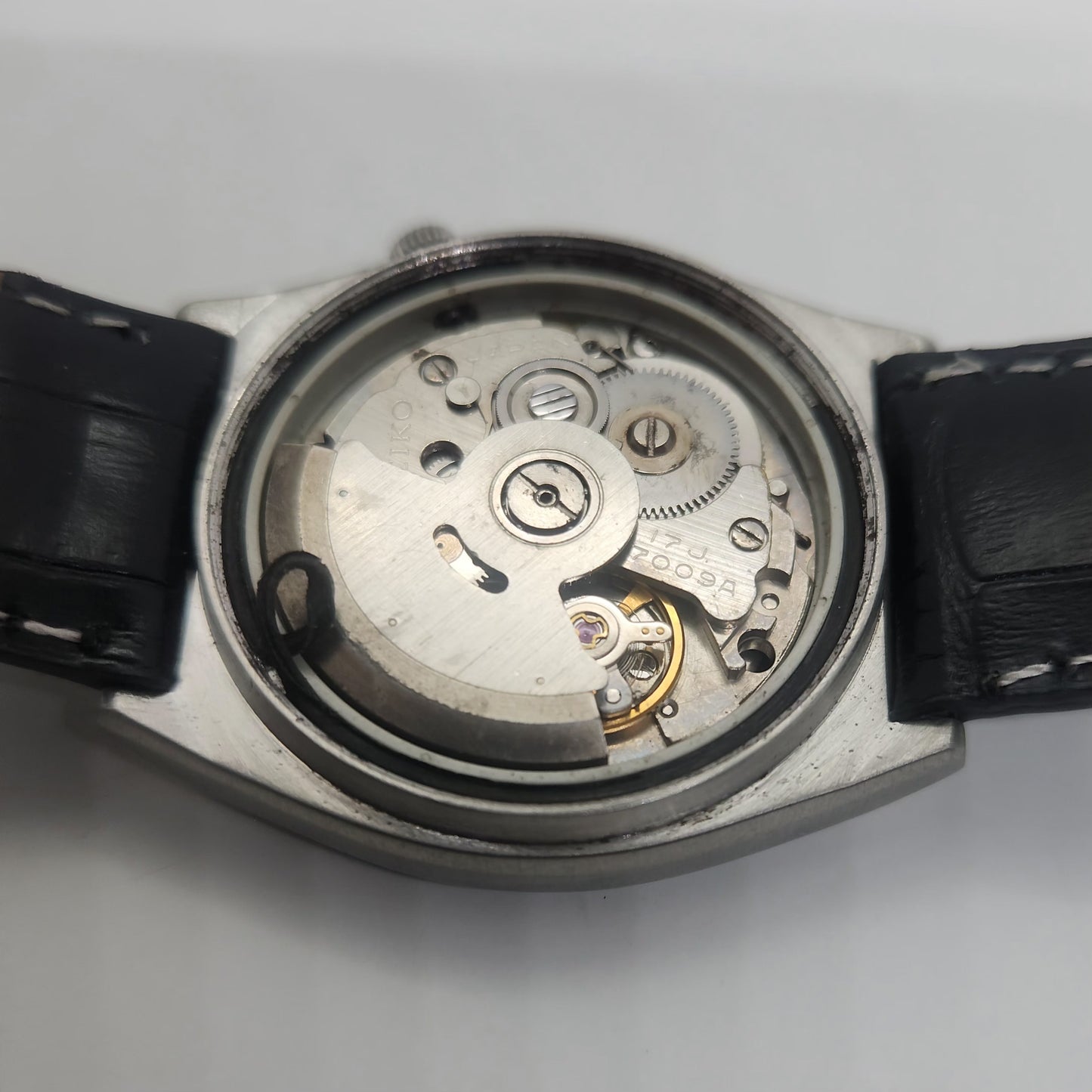 Vintage 1980 Original Seiko 5 Automatic 7009-535A black face 17 Jewels Day-Date Japanese Men's Wrist Watch OG54