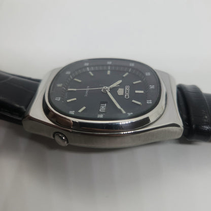 Vintage 1980 Original Seiko 5 Automatic 6309-602A blue face 17 Jewels Day-Date Japanese Men's Wrist Watch OG55