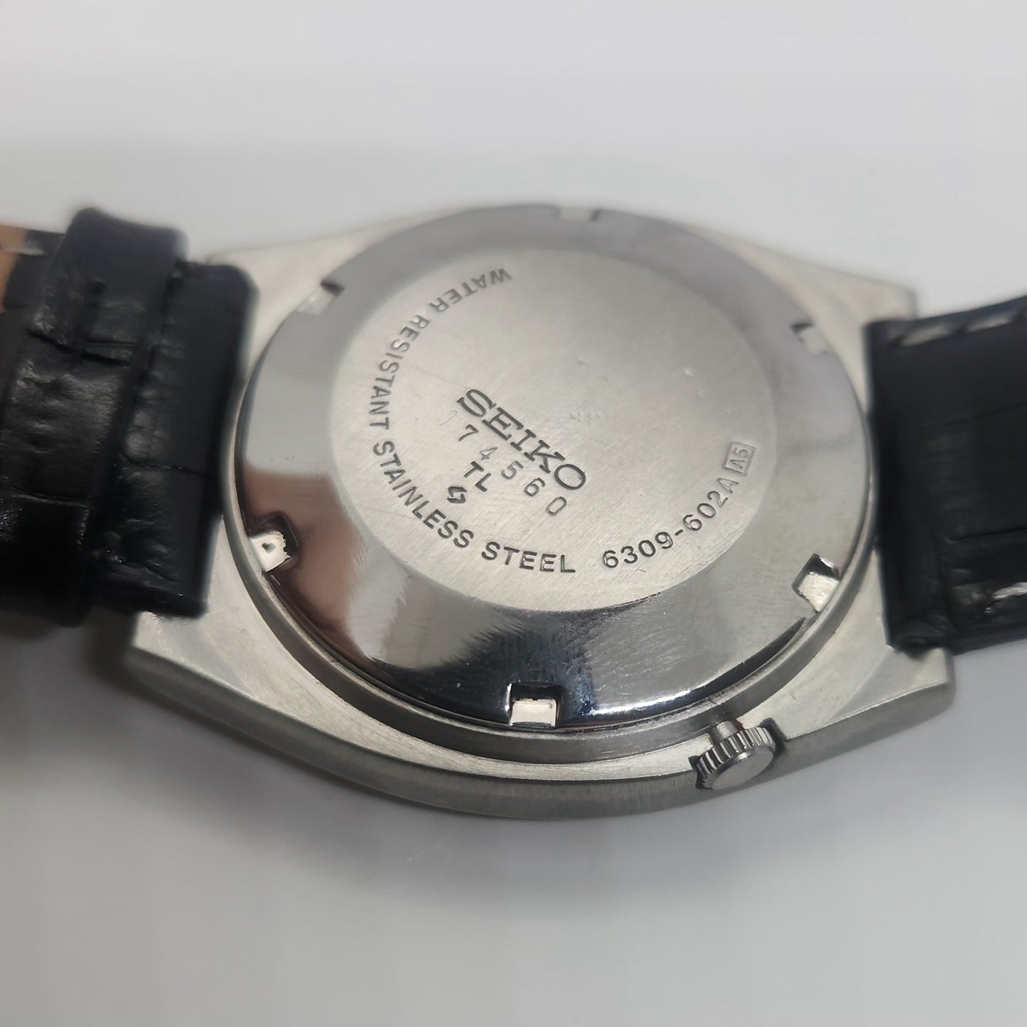 Vintage 1980 Original Seiko 5 Automatic 6309-602A blue face 17 Jewels Day-Date Japanese Men's Wrist Watch OG55