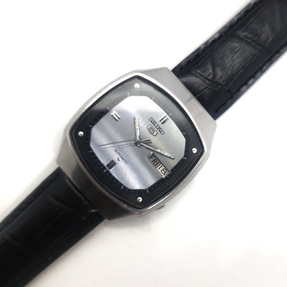Vintage 1980 Original Seiko 5 Automatic 7009-511A Grey face 17 Jewels Day-Date Japanese Men's Wrist Watch OG56