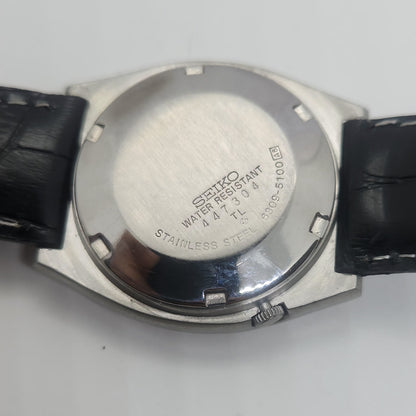 Vintage 1980 Original Seiko 5 Automatic 6309-5100 black face 17 Jewels Day-Date Japanese Men's Wrist Watch OG57