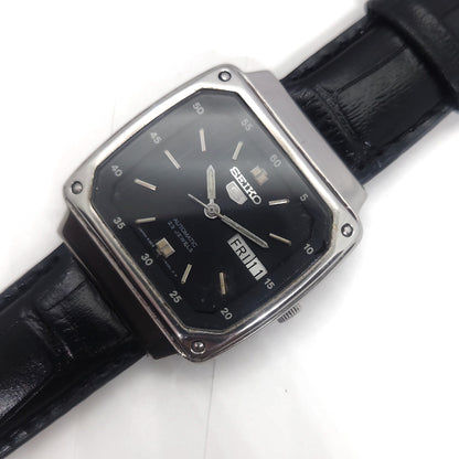 Vintage 1980 Original Seiko 5 Automatic 6349-8010 black face 23 Jewels Day-Date Japanese Men's Wrist Watch OG61