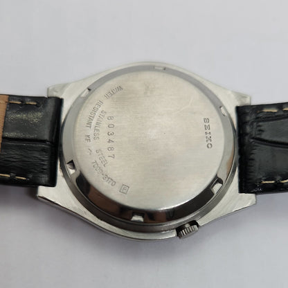 Vintage 1980 Original Seiko 5 Automatic 7009-3170 black face 17 Jewels Day-Date Japanese Men's Wrist Watch OG62