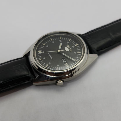 Vintage 1980 Original Seiko 5 Automatic 7009-3041 black face 17 Jewels Day-Date Japanese Men's Wrist Watch OG64