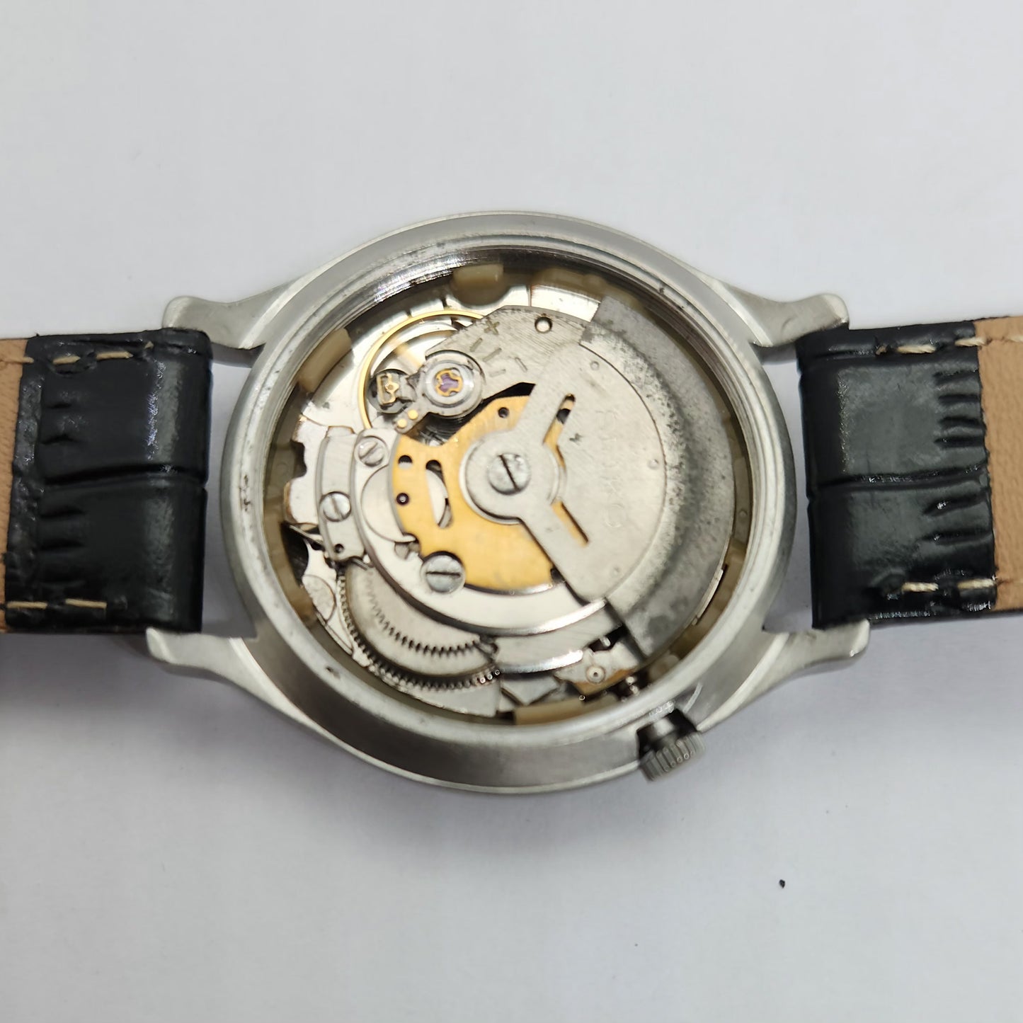Vintage 1980 Original Seiko 5 Automatic 6319-8130 black face 21 Jewels Day-Date Japanese Men's Wrist Watch OG65