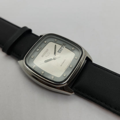 Vintage 1980 Original Seiko 5 Automatic 6309-8140 grey face 17 Jewels Day-Date Japanese Men's Wrist Watch OG69