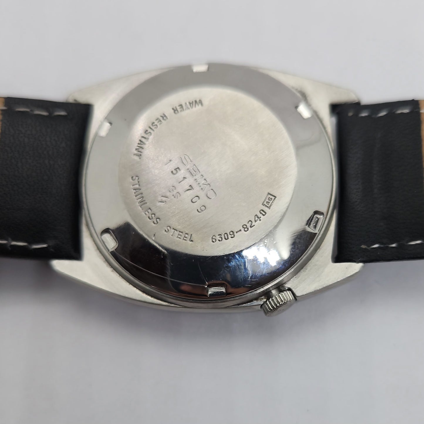 Vintage 1980 Original Seiko 5 Automatic 6309-8140 grey face 17 Jewels Day-Date Japanese Men's Wrist Watch OG69