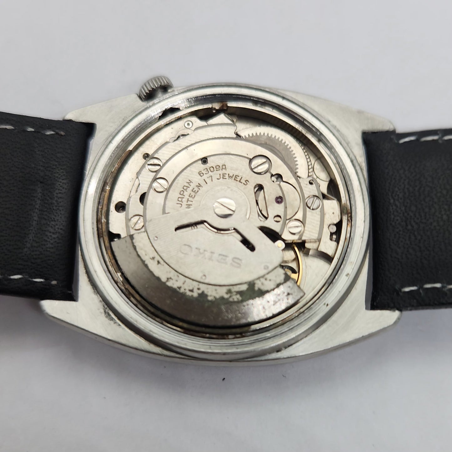 Vintage 1980 Original Seiko 5 Automatic 6309-8140 grey face 17 Jewels Day-Date Japanese Men's Wrist Watch OG69