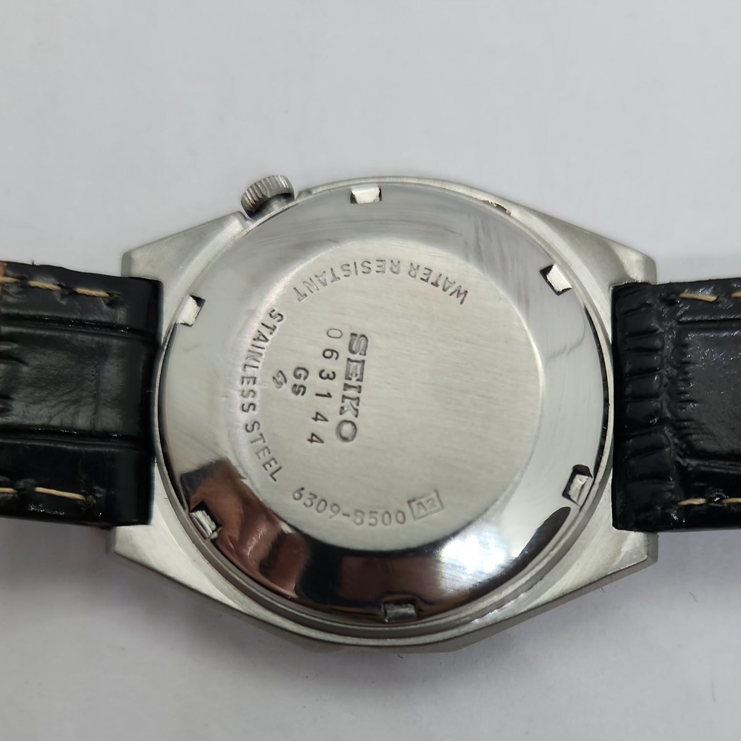 Vintage 1980 Original Seiko 5 Automatic 6309-8500 black face 17 Jewels Day-Date Japanese Men's Wrist Watch OG70