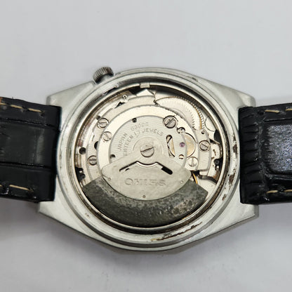 Vintage 1980 Original Seiko 5 Automatic 6309-8500 black face 17 Jewels Day-Date Japanese Men's Wrist Watch OG70