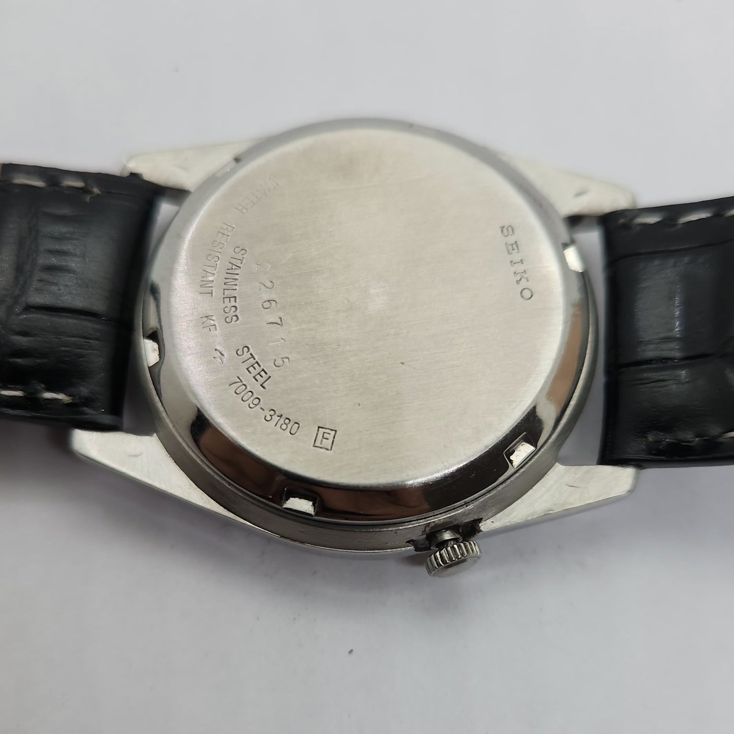 Vintage 1980 Original Seiko 5 Automatic 7009-8180 black face 17 Jewels Day-Date Japanese Men's Wrist Watch OG72