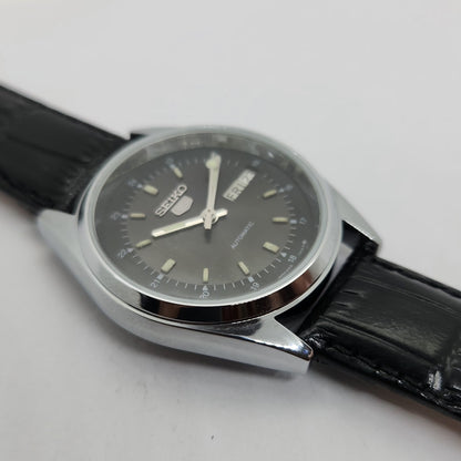 Vintage 1980 Original Seiko 5 Automatic 6309-523A black face 17 Jewels Day-Date Japanese Men's Wrist Watch OG75