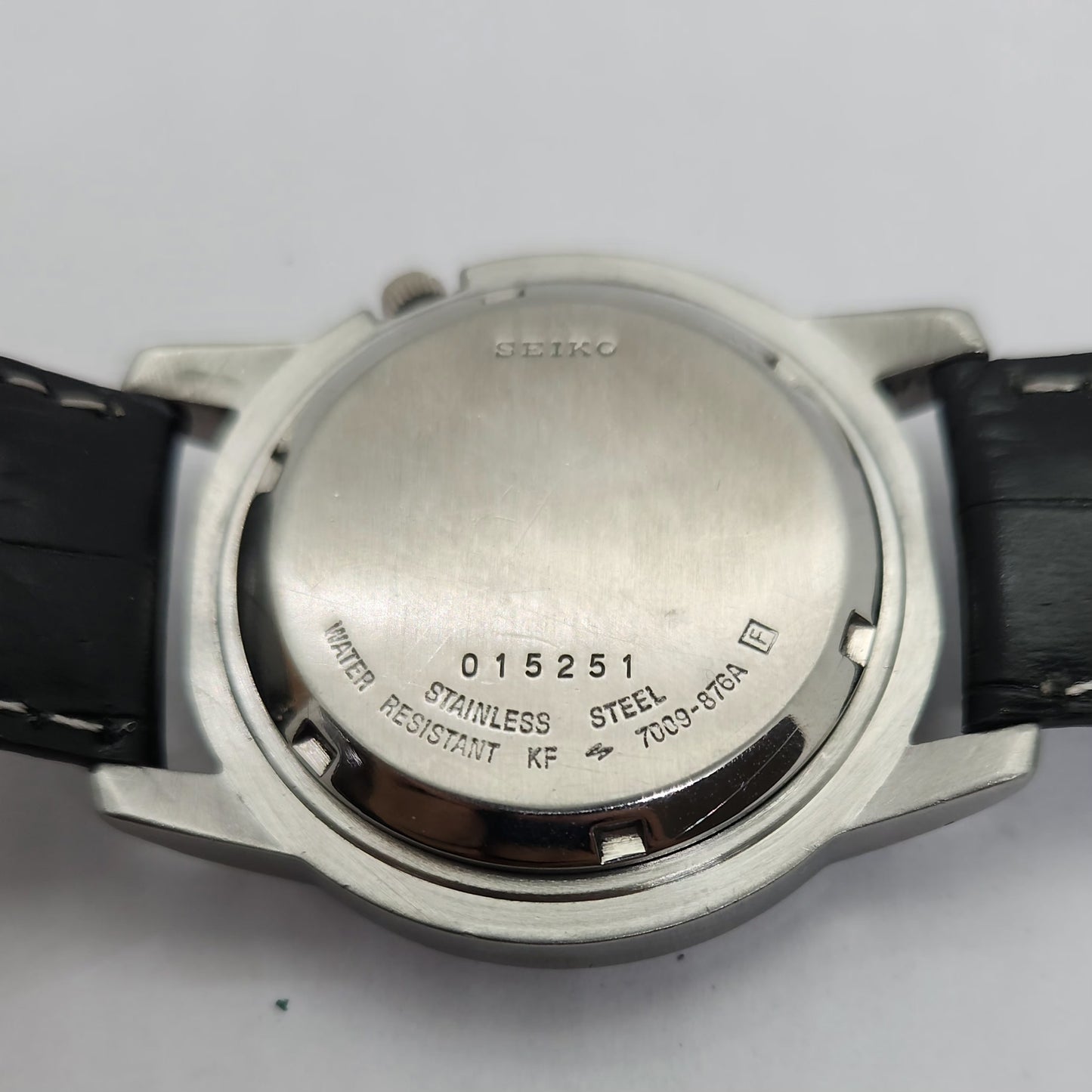Vintage 1980 Original Seiko 5 Automatic 7009-876A black face 17 Jewels Day-Date Japanese Men's Wrist Watch OG77
