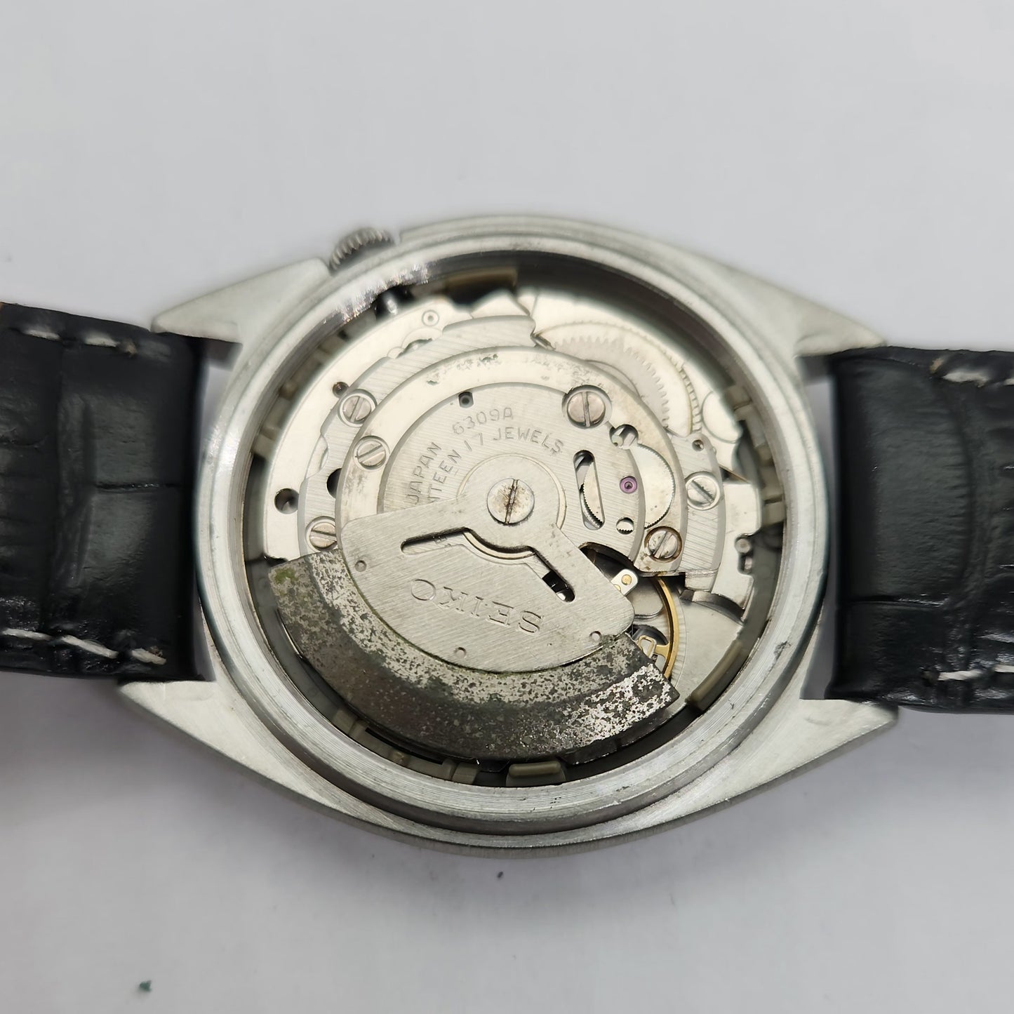 Vintage 1980 Original Seiko 5 Automatic 6309-8840 Grey face 17 Jewels Day-Date Japanese Men's Wrist Watch OG78