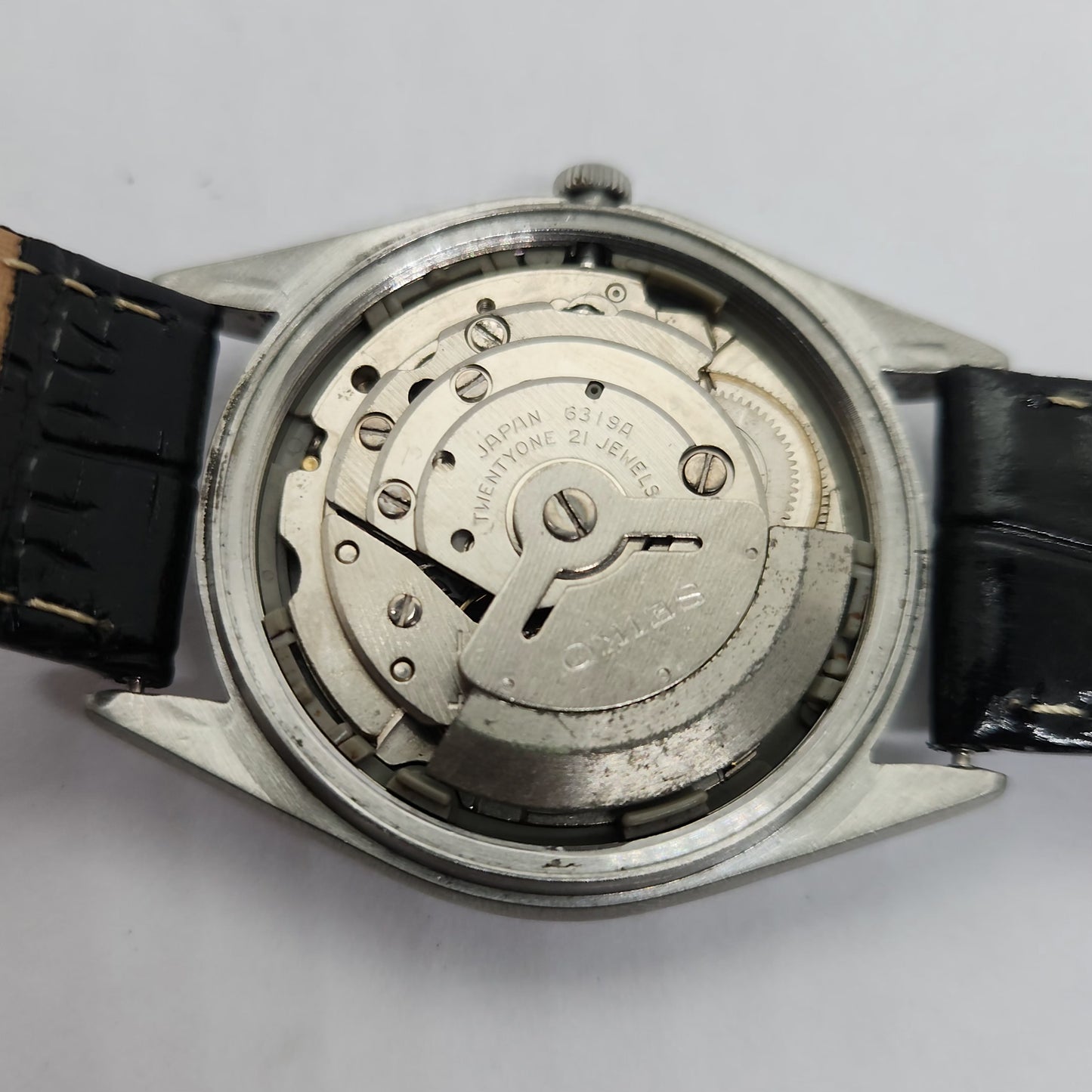 Vintage 1980 Original Seiko 5 Automatic 6319-7100 Gold face 21 Jewels Day-Date Japanese Men's Wrist Watch OG80
