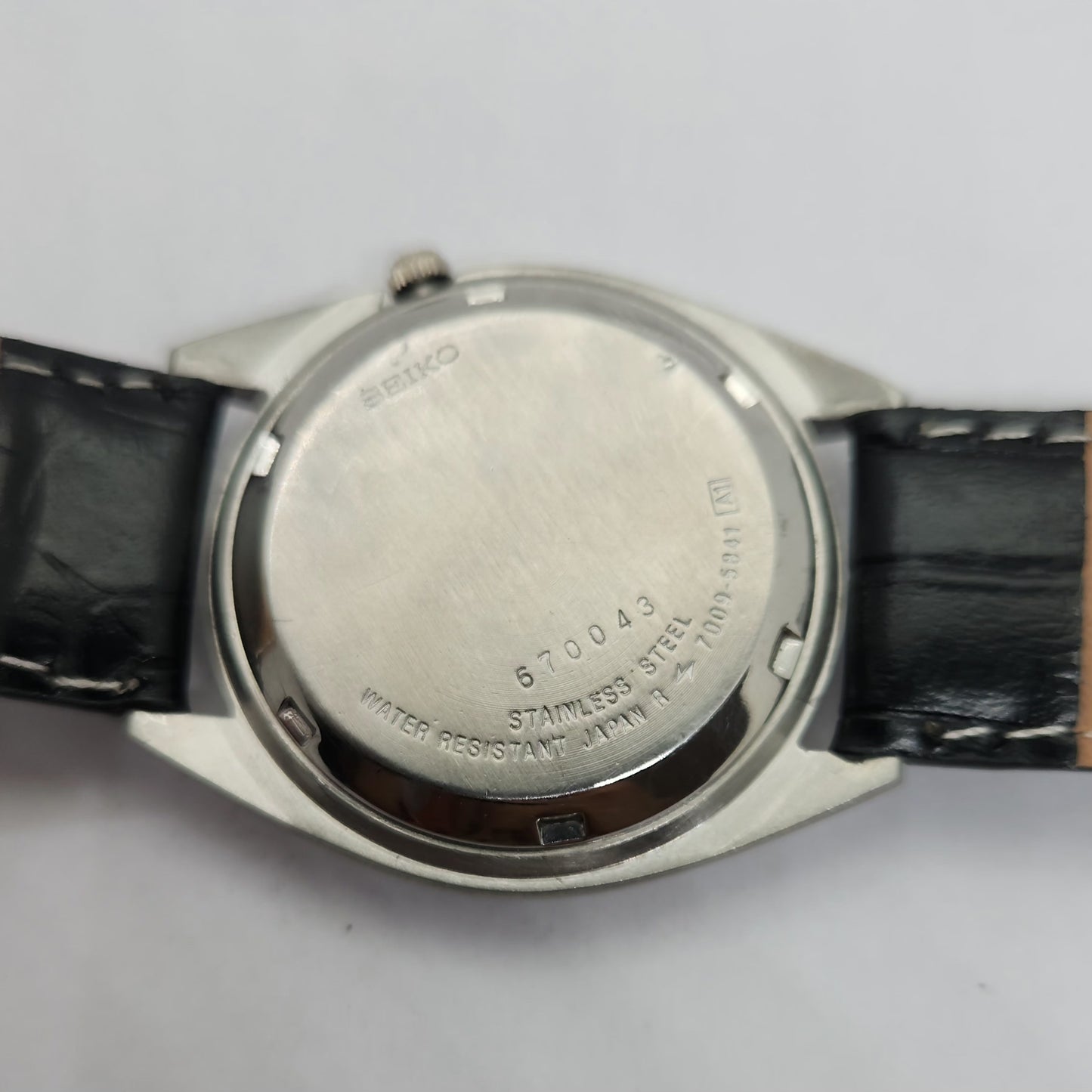 Vintage 1980 Original Seiko 5 Automatic 7009-5841 blue face 17 Jewels Day-Date Japanese Men's Wrist Watch OG81
