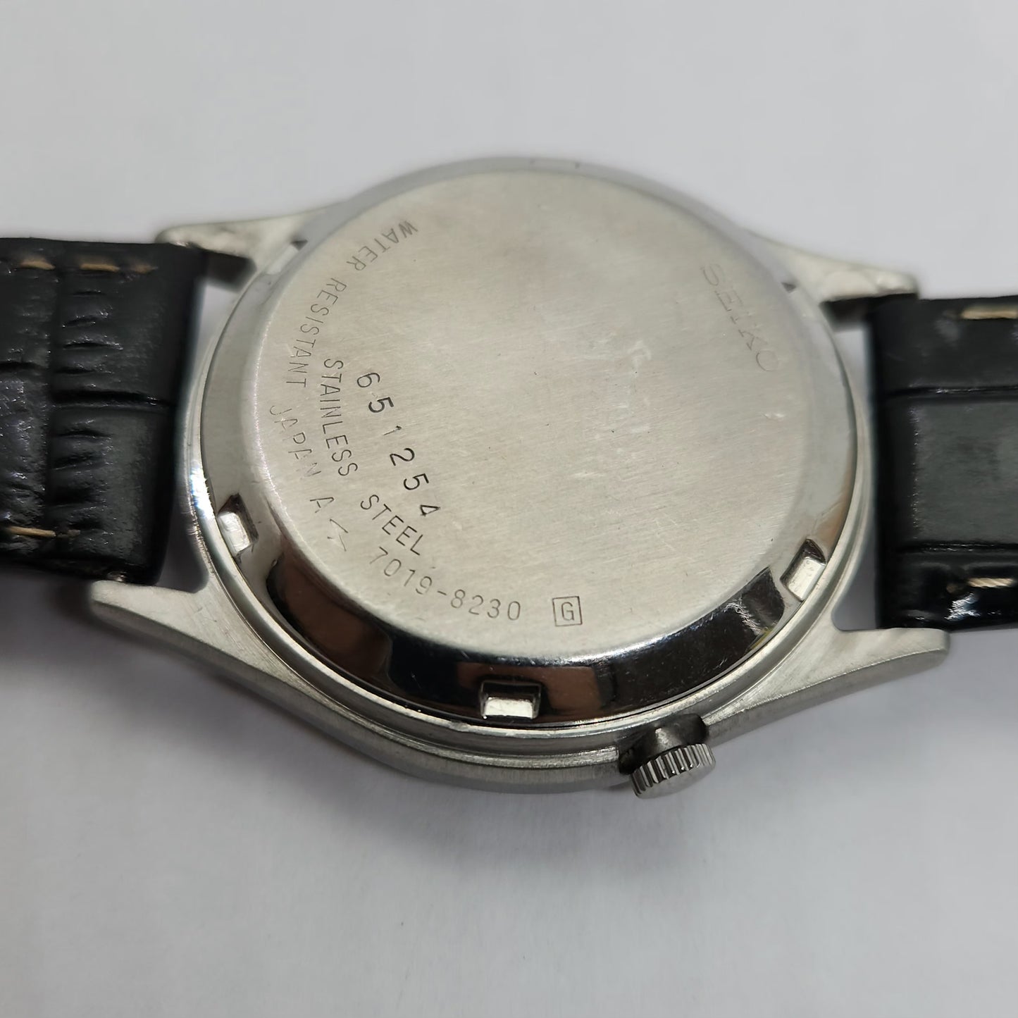 Vintage 1980 Original Seiko 5 Automatic 7019-8230 Silver face 21 Jewels Day-Date Japanese Men's Wrist Watch OG82