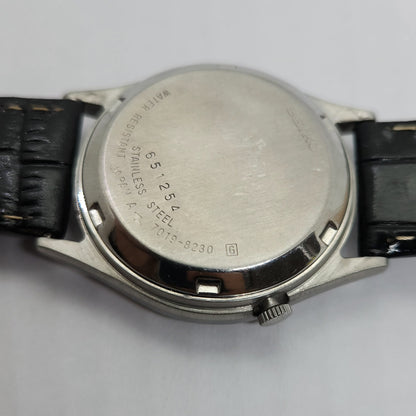 Vintage 1980 Original Seiko 5 Automatic 7019-8230 Silver face 21 Jewels Day-Date Japanese Men's Wrist Watch OG82