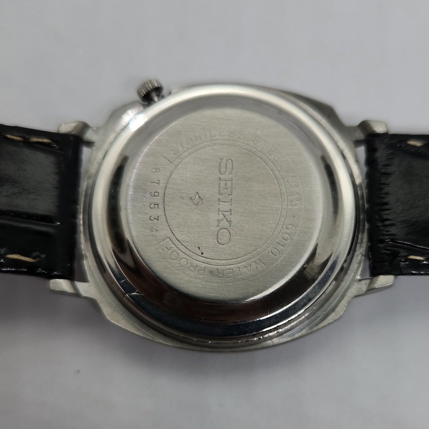 Vintage 1980 Original Seiko 5 Automatic 6119-6010 Silver face 21 Jewels Day-Date Japanese Men's Wrist Watch OG83